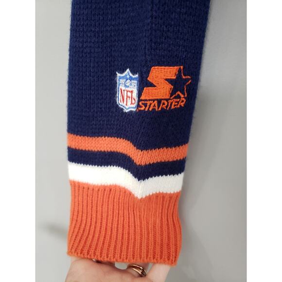 Vintage Starter‎ Chicago Bears Sweater NFL Football Mens V Neck Medium Pullover - Picture 7 of 7